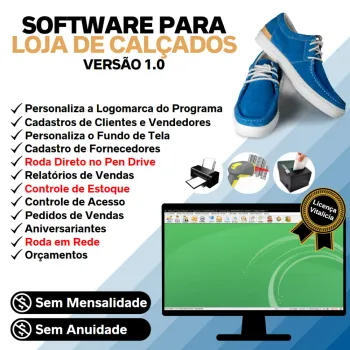 Software Para Loja De Calçados + Pedido Vendas E Estoque 1.0