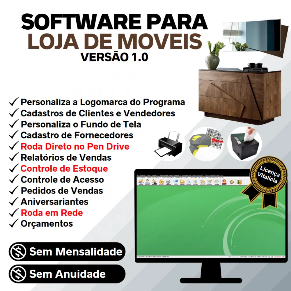 Software Para Loja De Moveis Com Pedido Vendas E Estoque 1.0 Imagem