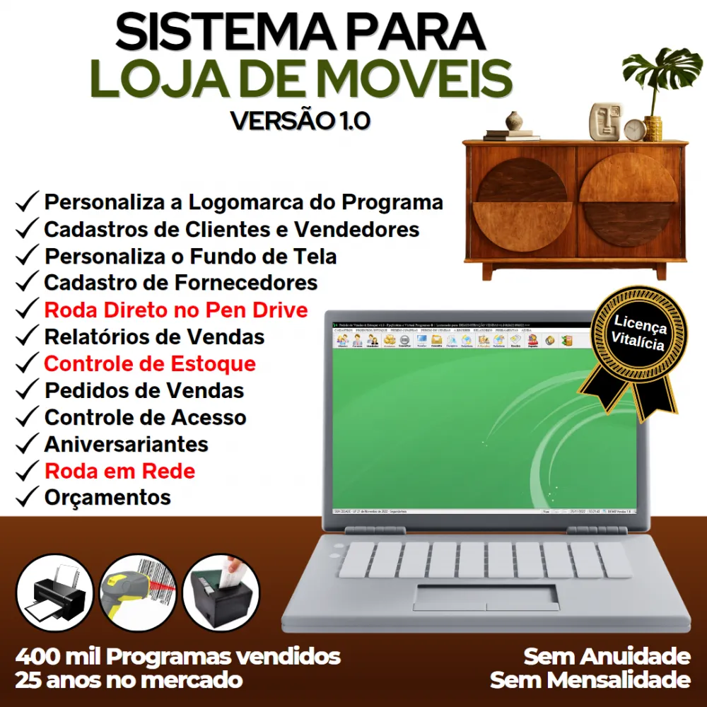 Sistema Para Loja De Moveis Com Pedido Vendas E Estoque 1.0