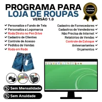 Programa Loja De Roupas Com Pedido Vendas E Estoque V1.0 — imagem principal