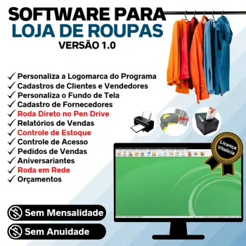 Software Loja De Roupas Com Pedido Vendas E Estoque V1.0