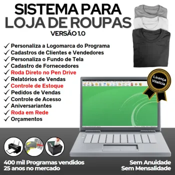 Sistema Loja De Roupas Com Pedido Vendas E Estoque V1.0