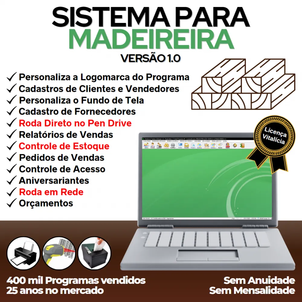 Sistema Para Madeireira E Pedido De Vendas + Estoque V1.0