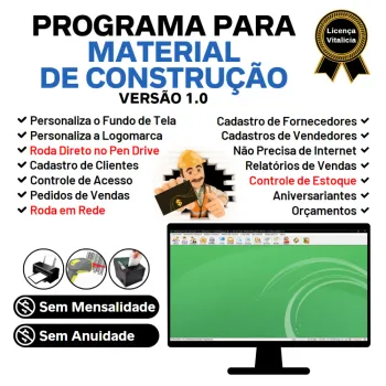 Programa Para Material De Construção + Vendas E Estoque V1.0