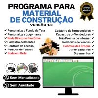 Programa Para Material De Construção + Vendas E Estoque V1.0 — imagem principal