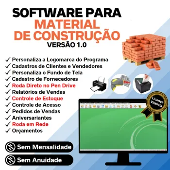 Software Para Material De Construção + Vendas E Estoque V1.0