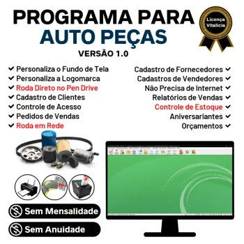 Programa Para Auto Peças Com Pedido De Vendas E Estoque V1.0