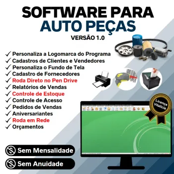 Software Para Auto Peças Com Pedido De Vendas E Estoque V1.0