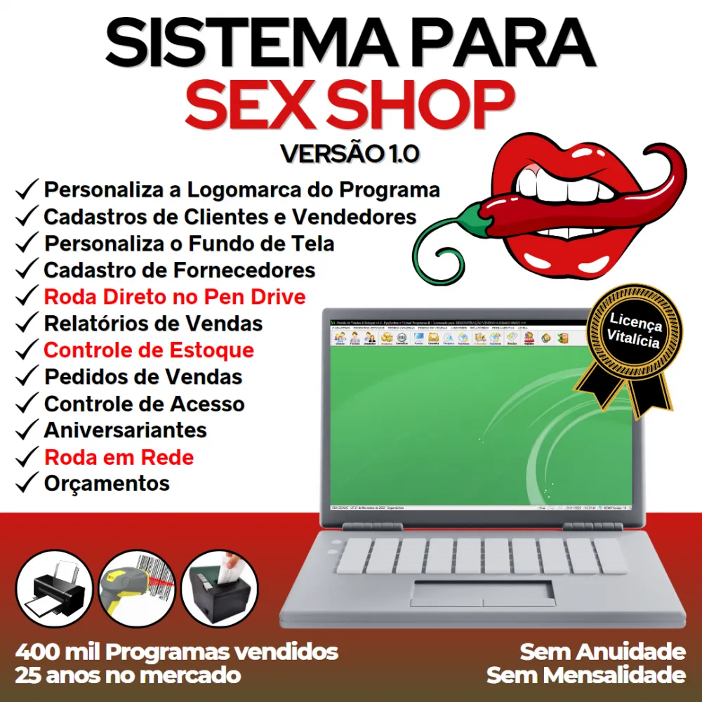 Sistema Para Sex Shop Com Pedido De Vendas + Estoque V1.0