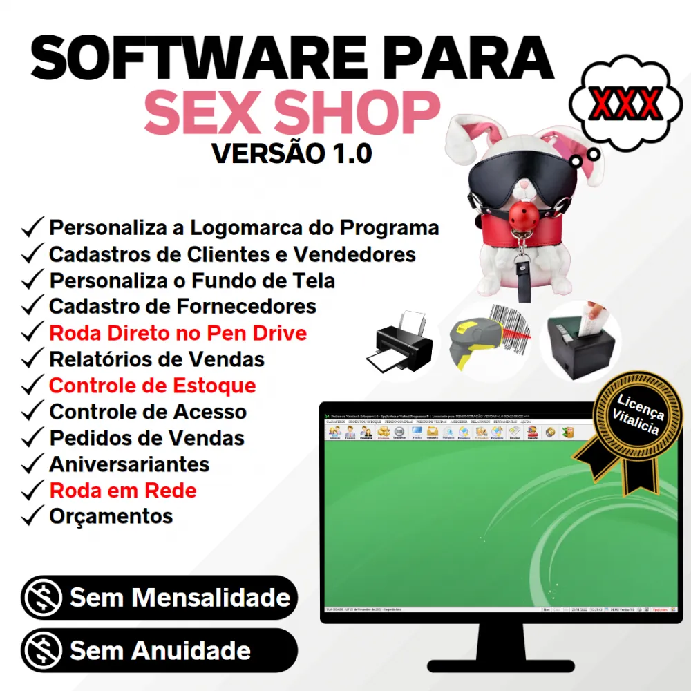 Software Para Sex Shop Com Pedido De Vendas + Estoque V1.0