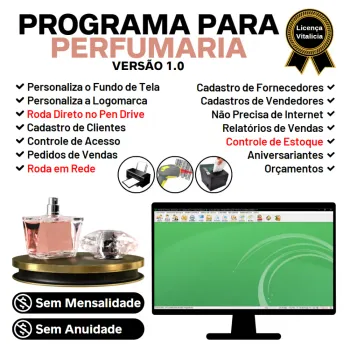 Programa Para Perfumaria + Controle De Estoque E Vendas V1.0 