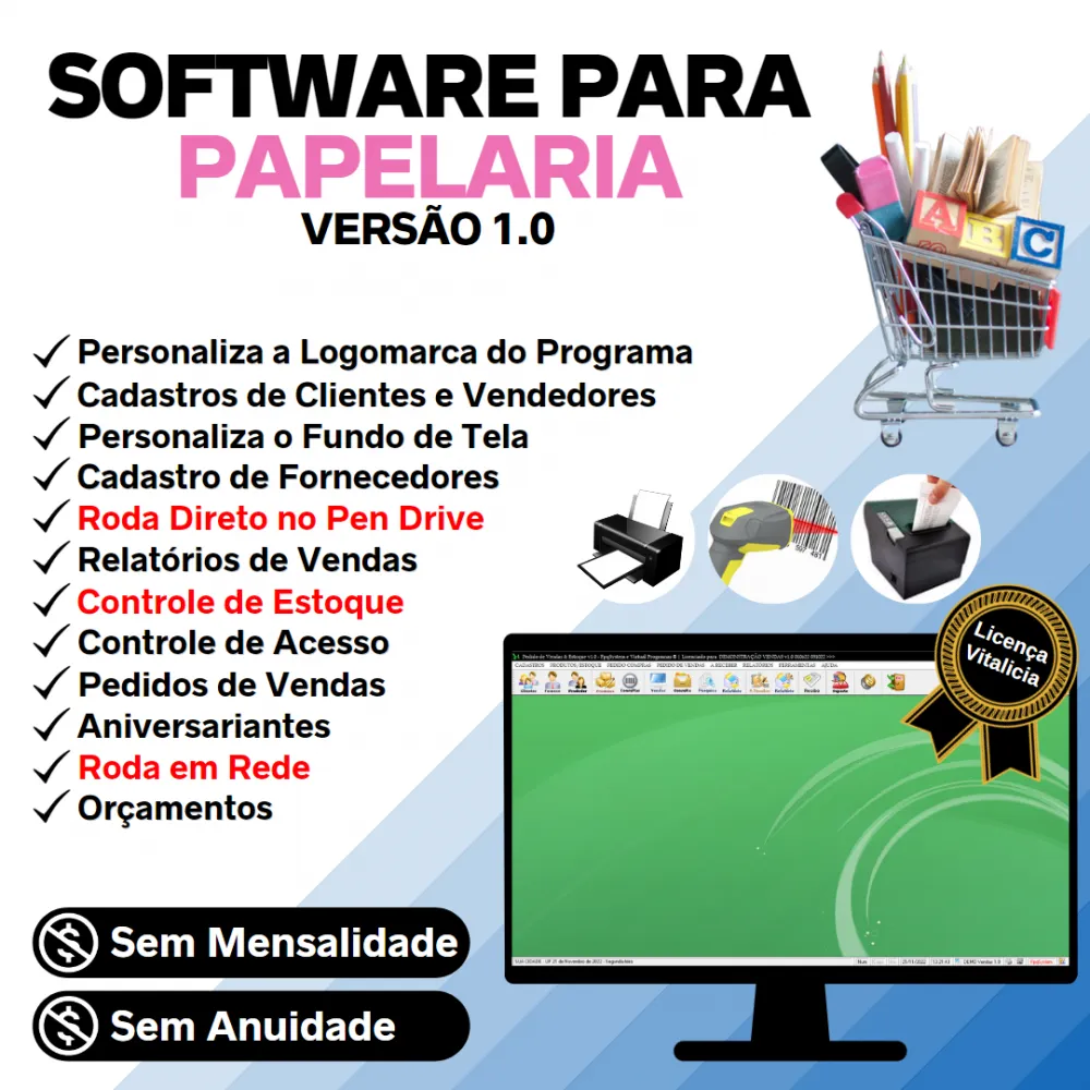 Software Papelaria E Presentes Pedido Vendas E Estoque V1.0