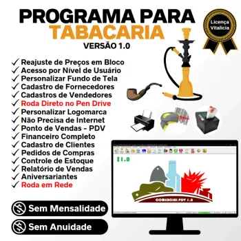 Programa Pdv Para Tabacaria Com Estoque E Financeiro V1.0