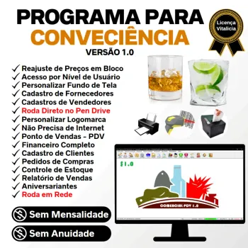 Programa Para Conveniência Pdv + Estoque E Financeiro V1.0