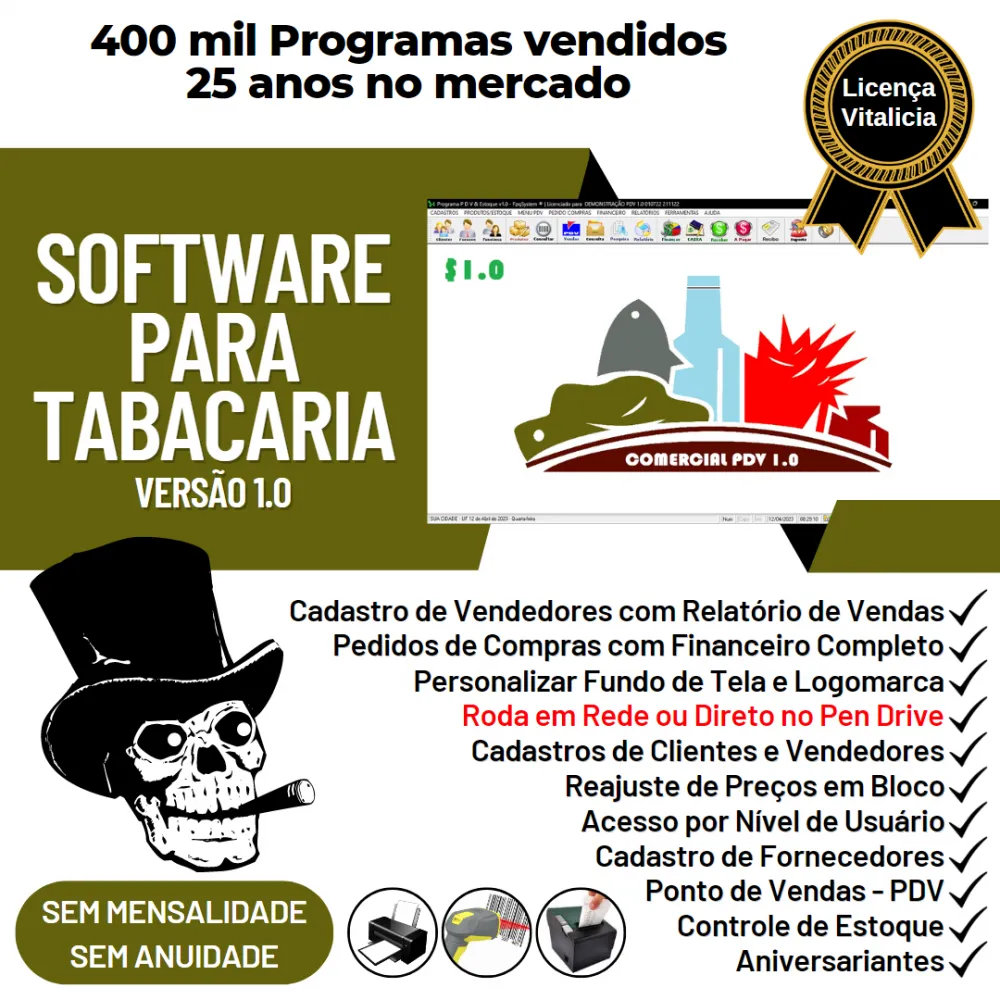 Software Pdv Para Tabacaria Com Estoque E Financeiro V1.0