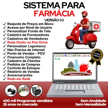 Sistema Pdv Para Farmácia + Estoque E Financeiro V1.0