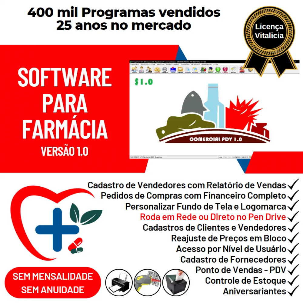 Software Pdv Para Farmácia + Estoque E Financeiro V1.0