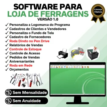Software Para Loja de Ferragem com Controle de Estoque e Pedidos de Vendas V1.0