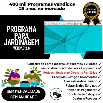 Programa Ordem De Serviço Para Jardinagem + Estoque V2.6