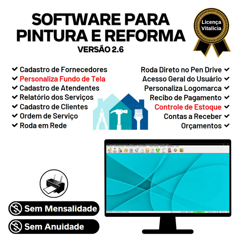 Software Para Orçamento E Serviço De Pintura E Reforma 2.6