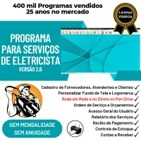 Programa Para Serviços De Eletricista Com Orçamento V2.6  — imagem principal