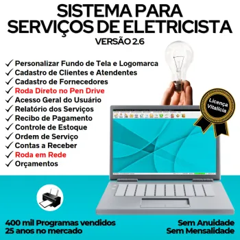 Sistema Para Serviços De Eletricista Com Orçamento V2.6 