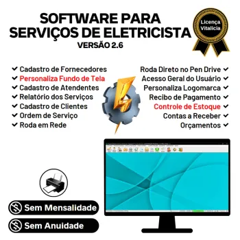 Software Para Serviços De Eletricista Com Orçamento V2.6 
