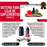 Sistema Loja Suplementos Com Pdv, Estoque E Financeiro V2.0 — imagem principal
