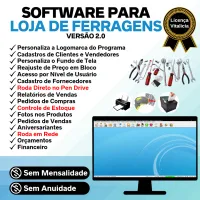 Software Para Ferragens Com Estoque + Vendas Financeiro 2.0