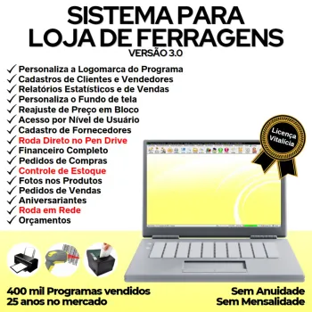 Sistema Para Ferragens Com Estoque E Financeiro V3.0 Plus