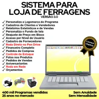 Sistema Para Ferragens Com Estoque E Financeiro V3.0 Plus — imagem principal