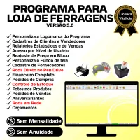 Programa Para Ferragens Com Estoque E Financeiro V3.0 Plus