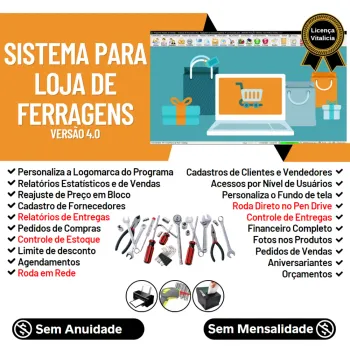 Sistema Para Ferragens Com Vendas + Estoque Financeiro V4.0