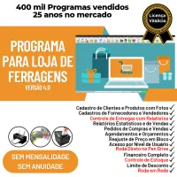 Programa Para Ferragens Com Vendas + Estoque Financeiro V4.0