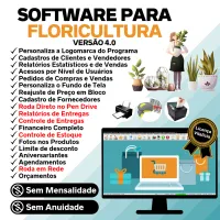 Software Para Floricultura + Vendas + Estoque Financeiro 4.0