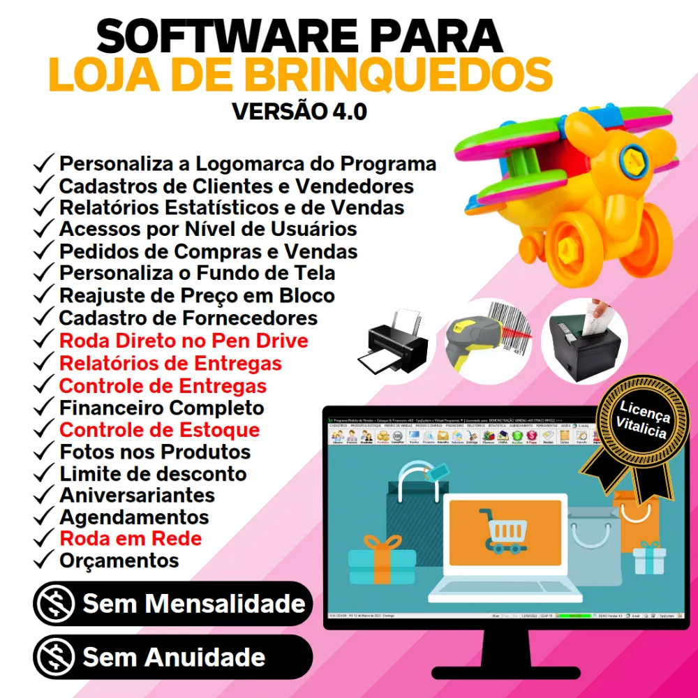 Software Para Loja De Brinquedos + Estoque E Financeiro V3.0 Imagem