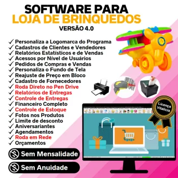 Software Para Loja De Brinquedos + Estoque E Financeiro V3.0