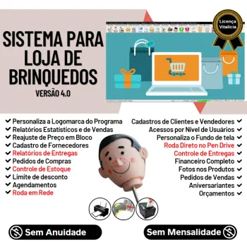 Sistema Para Loja De Brinquedos Com Estoque Financeiro V4.0