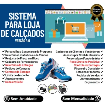 Sistema Para Loja De Calçados Com Estoque Financeiro V4.0