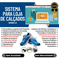 Sistema Para Loja De Calçados Com Estoque Financeiro V4.0 — imagem principal
