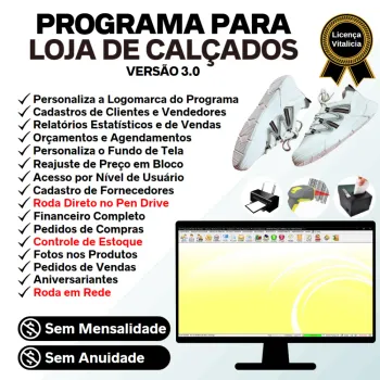 Programa Para Loja De Calçados Com Estoque E Financeiro V3.0