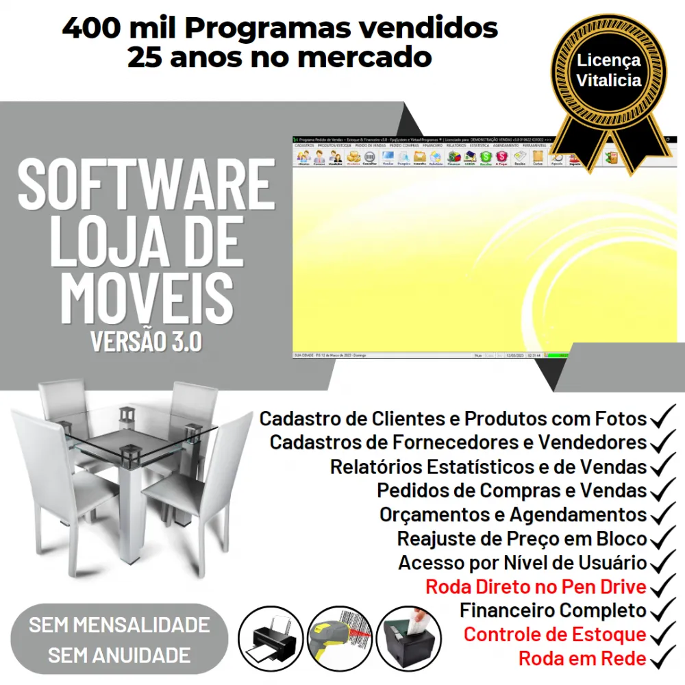 Software Para Loja De Moveis Com Estoque E Financeiro V3.0
