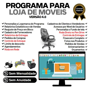 Programa Para Loja De Moveis Cliente Estoque Financeiro V4.0