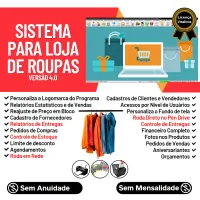 Sistema Para Loja De Roupas Cliente Estoque Financeiro V4.0