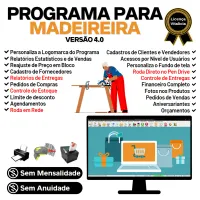 Programa Para Madeireira + Estoque Vendas E Financeiro V4.0