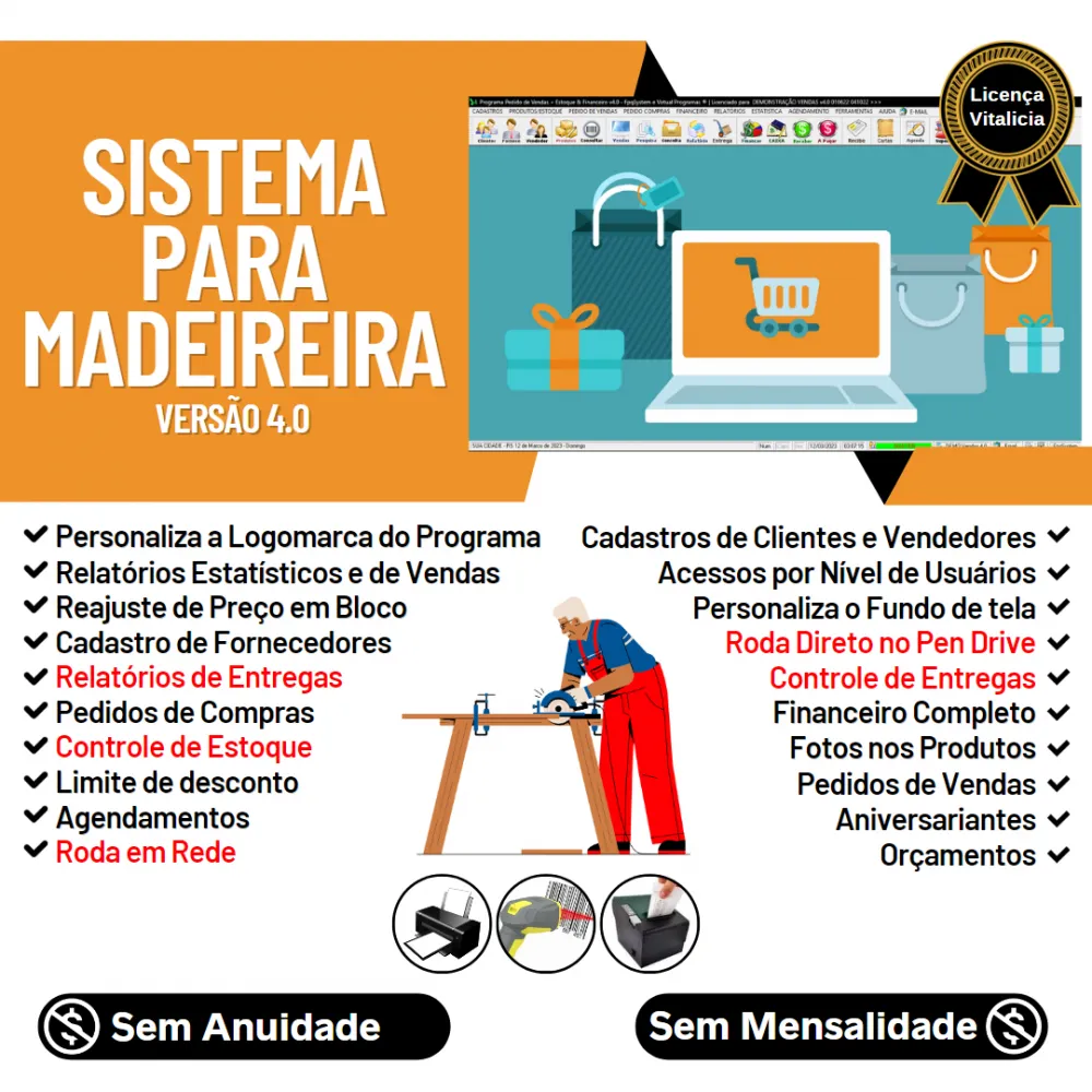 Sistema Para Madeireira + Estoque Vendas E Financeiro V4.0