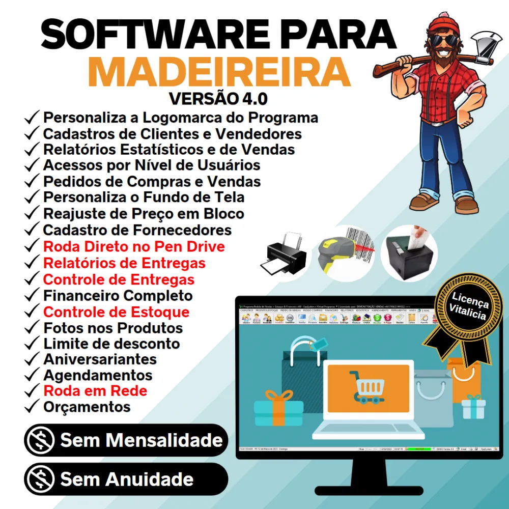 Software Para Madeireira + Estoque Vendas E Financeiro V4.0 Imagem