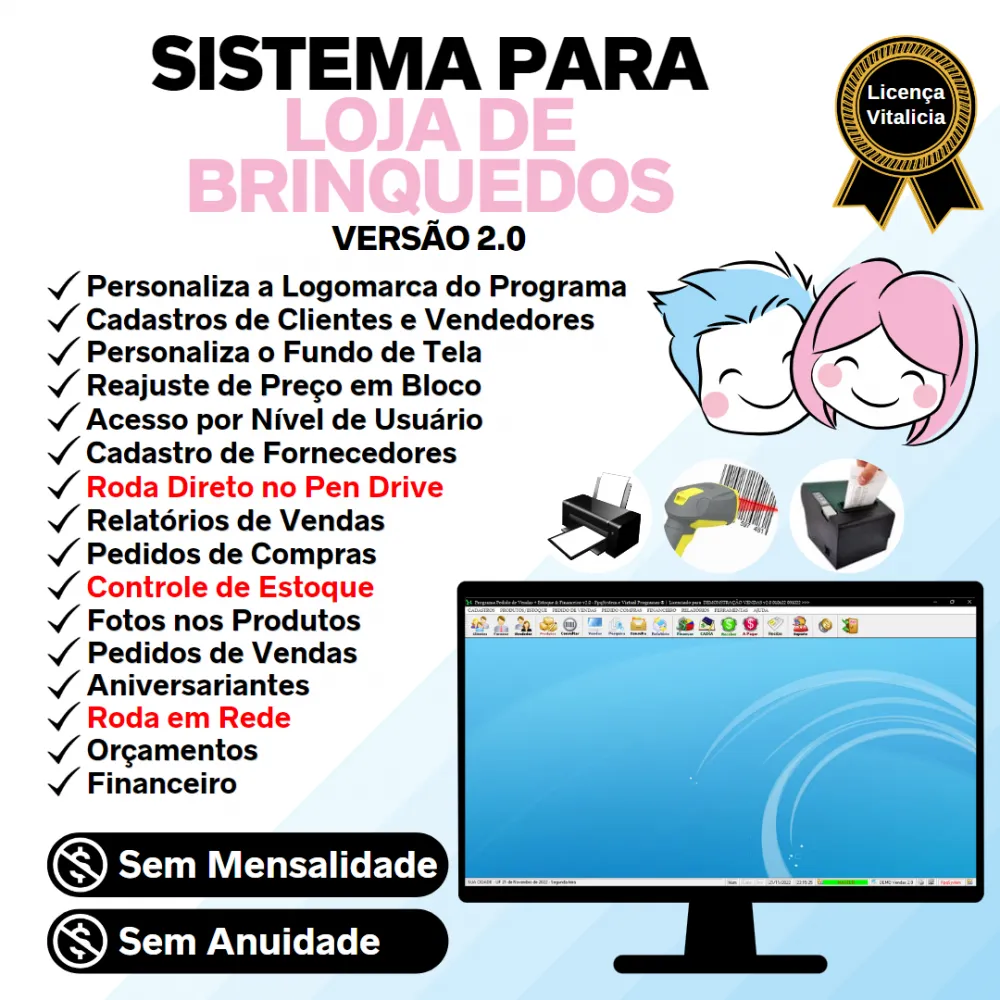 Sistema para Loja De Brinquedos Venda Estoque Financeiro V2.0