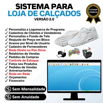 Sistema Loja De Calçados Estoque Com Vendas Financeiro V2.0