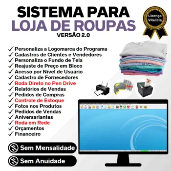 Sistema Para Loja De Roupas + Venda Estoque Financeiro V2.0